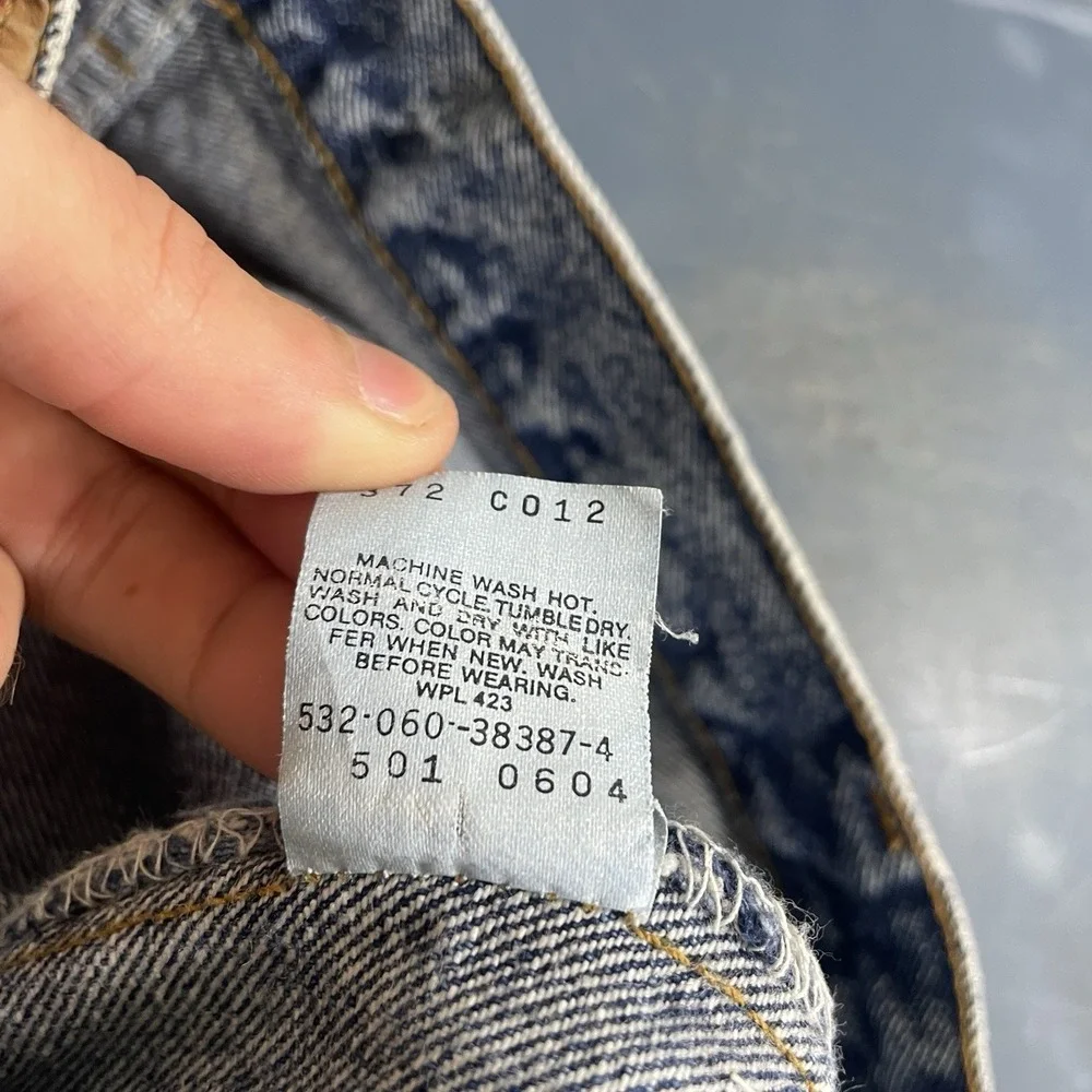 Vtg 80s Levis 501 Jeans Mens 30x34 (fit 30x33) Acid Wash 501-0604 USA Button Fly